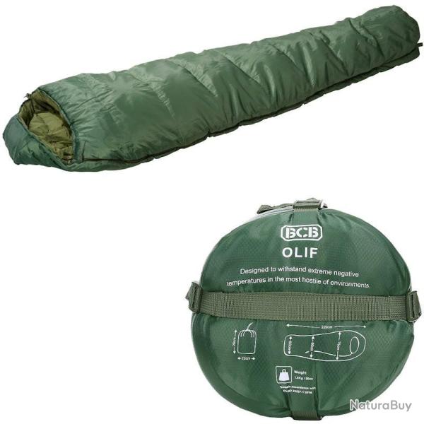 Sac de couchage BCB Olif vert olive arme
