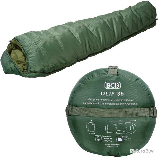 Sac de couchage BCB Olif 35 vert olive arm�e