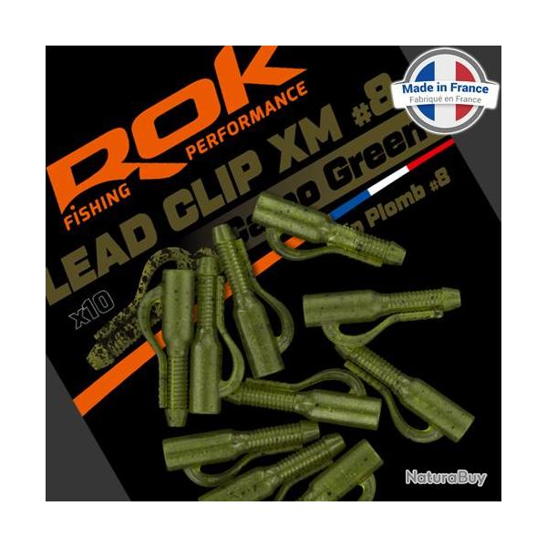 Clip Plomb ROK Lead Clip XM Camo Green (par 10)