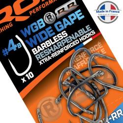 Hame&ccedil;on ROK WGR-RR Wide Gape Resharpenable Reinforced Sans Ardillon (par 10) n&deg; 6