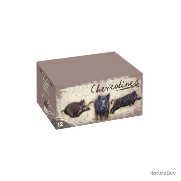 CARTOUCHE JOCKER , CHEVROTINE 12 GRAINS. Lot de 30 cartouches.