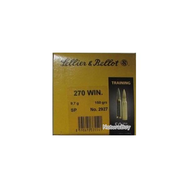 Cartouches sellier & bellot training calibre 270 win 9.7g 150grs x50