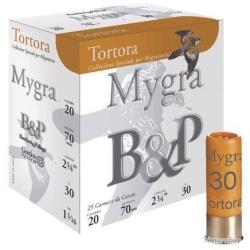 Cartouches B&P tortora mygra calibre 20/70 n&deg;7-1/2 30g x25