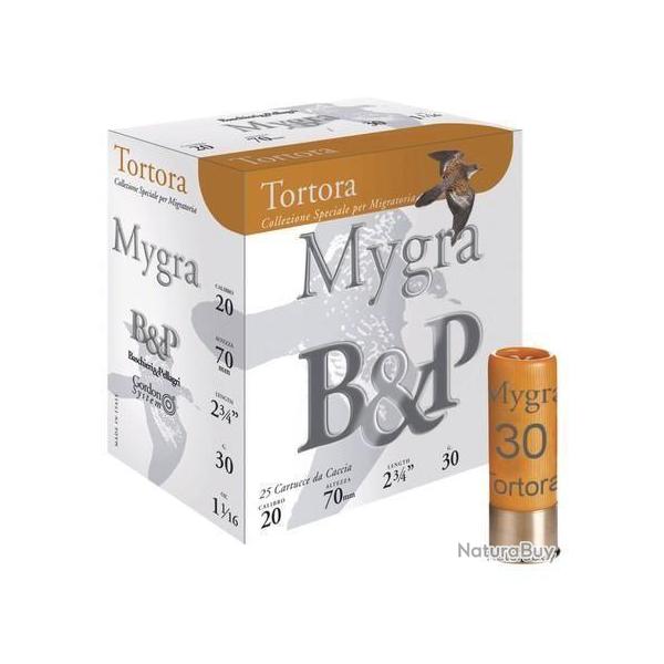 Cartouches B&P tortora mygra calibre 20/70 n�7-1/2 30g x25