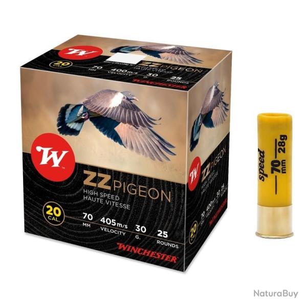 CARTOUCHE WINCHESTER ZZ CALIBRE 20/70 n7-1/2 30GR x25