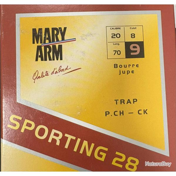 Cartouches MARY ARM SPORTING 28 calibre 20/70 28g n�9 x25