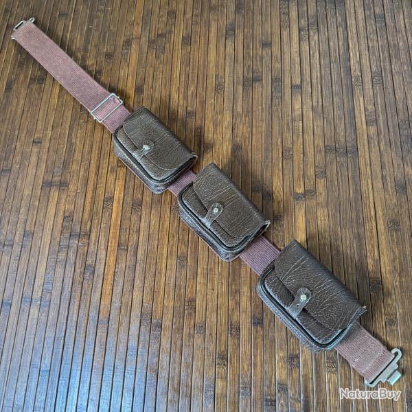 CEINTURON AVEC TROIS COMPARTIMENTS CUIR CARTOUCHI�RE
