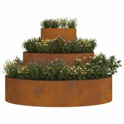 Pot en m&eacute;tal Acier corten Grand Durable Pot en m&eacute;tal Rond