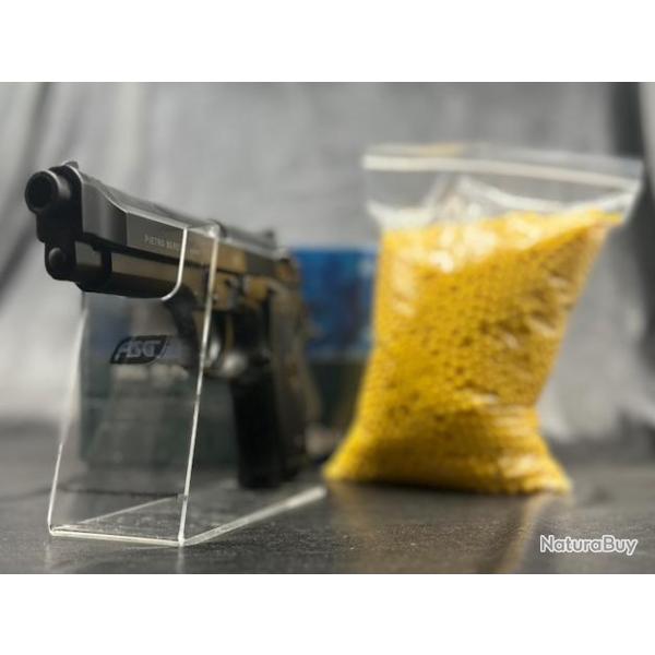 PACK PRT A TIRER PISTOLET BERETTA M92 FS BBS 6MM SPRING