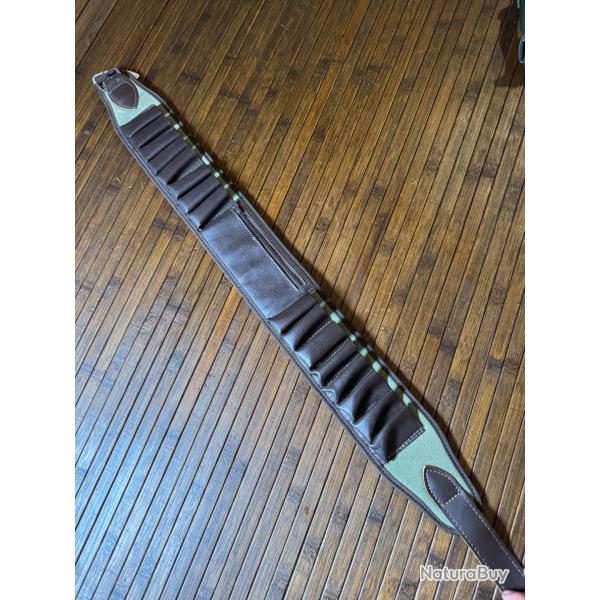 CEINTURON CARTOUCHIRE NEUVE 16 TUBES CALIBRE 20