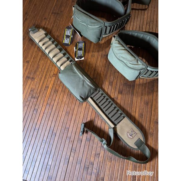 TOP QUALIT� ! FABRICATION ITALIENNE RISERVA CEINTURON CUIR DE QUALIT� CARTOUCHI�RE 18 TUBES MIXTE