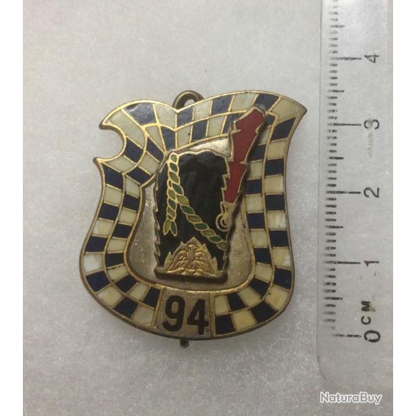 FRANCE INFANTERIE - Insigne �94� R.I.R�giment d?Infanterie ?lisse, devise ��Royale Bavi�re 1709?