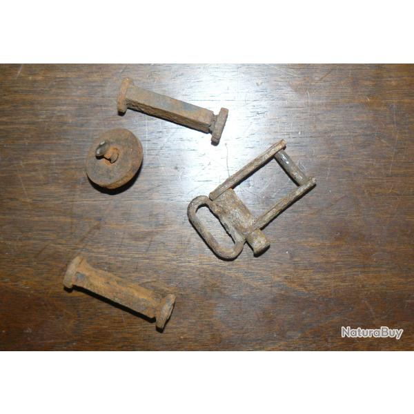 un disque de crosse mauser et 2 renforts