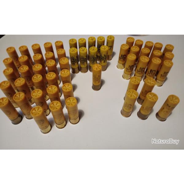 Lot 66 cartouches calibre 20. Bernizan Gevelot JG plomb 7. Voir detail