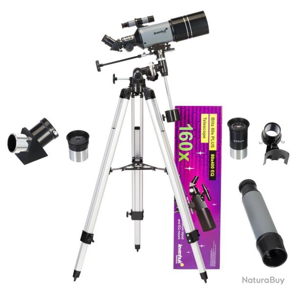 T�lescope r�fracteur achromatique Levenhuk Blitz 80s Plus