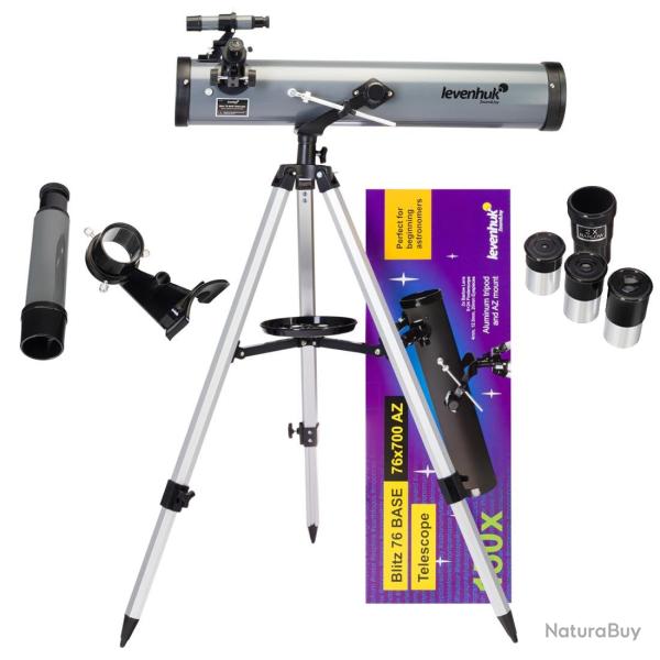 T�lescope R�flecteur Levenhuk Blitz 76 BASE avec oculaires, monture et accessoires