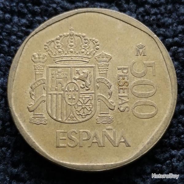 Monnaie Espagne - 1989 - 500 pesetas Juan Carlos I (Grade : TB) - Ref N1175