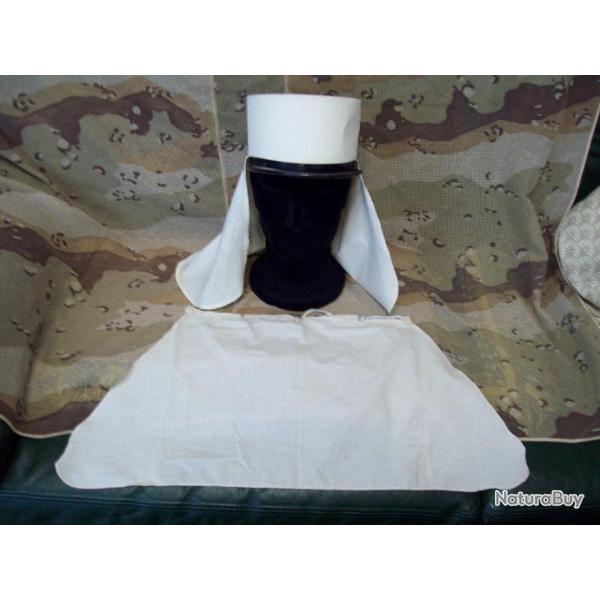 militaria LOT de 10 couvres nuques origine  Mdle angle droit en calicot cru lgion arme francaise