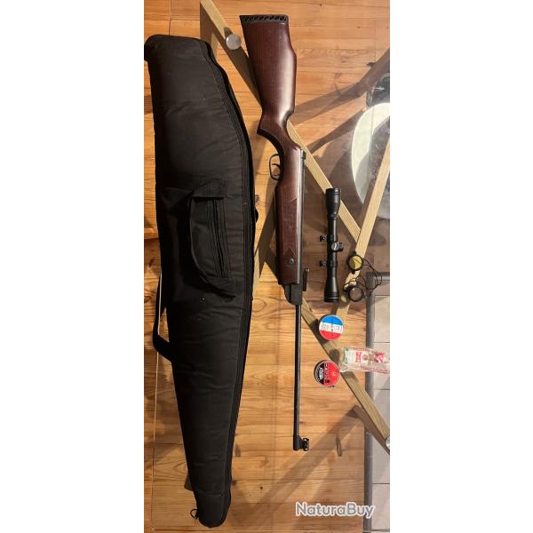 Carabine � air comprim� HammerliLunette, housse, plomb et huile d'entretien