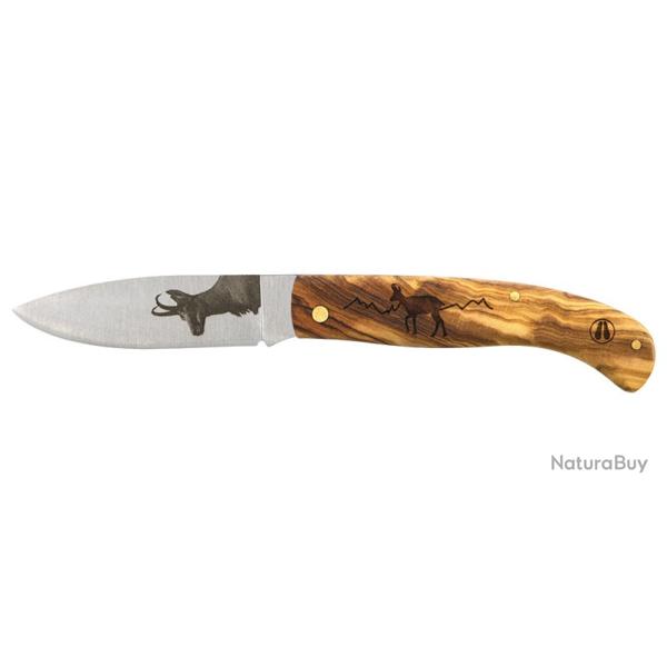 COUTEAU PLIANT JOKER MOTIF CHAMOIS GRAVE MANCHE/LAME