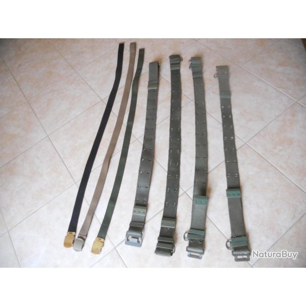 ceinture famas 100cm + ceinture arm�e 124 cm environ lot 2