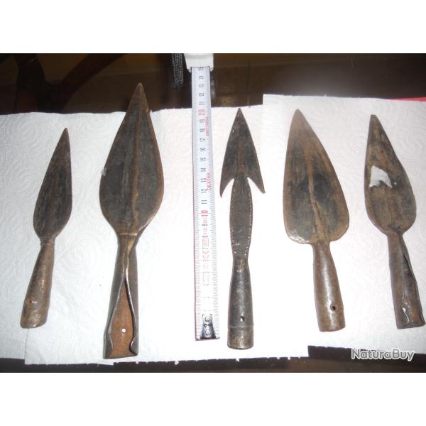pointes de lance africaine ancienne pour collection