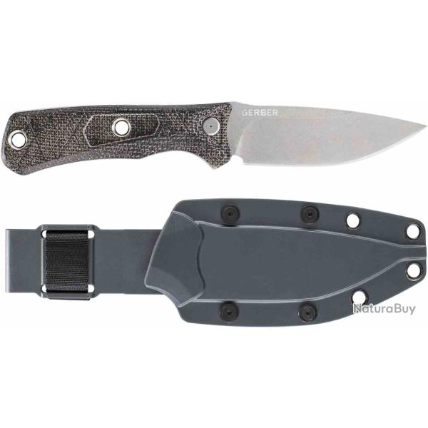 Couteau Bushcraft Gerber Convoy Lame Acier Acier 440A Manche Micarta Vert Etui GFN G1066484