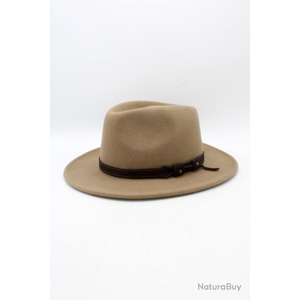 Chapeau de laine waterproof crushable, cacao, hiver, chasse, randonner