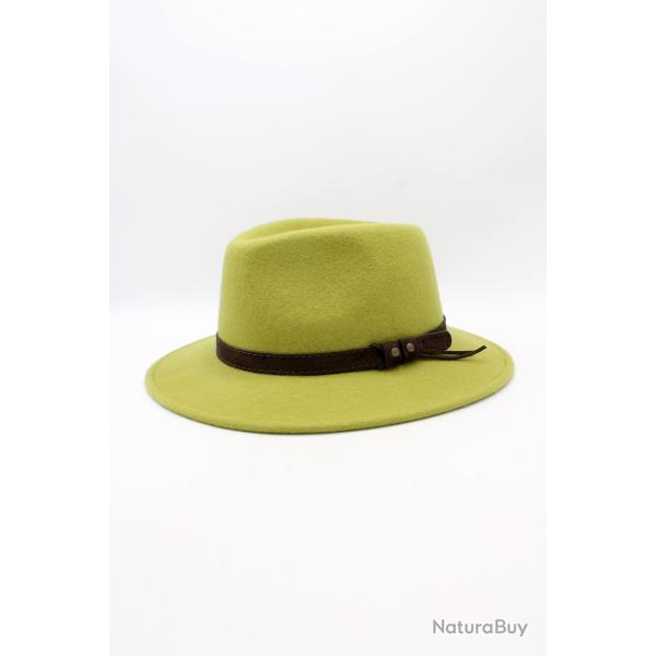 Chapeau de laine waterproof crushable, vert-clair, hiver, chasse, randonner