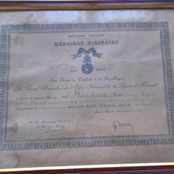 Cadre M&eacute;daille Militaire 13&egrave;me R&eacute;giment de Tirailleurs