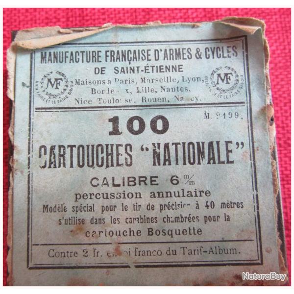 CARTOUCHES   Nationale Manufrance 6mm