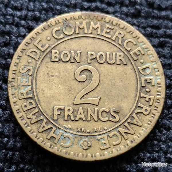 Monnaie France - 1924 - 2 francs Chambres de commerce (Grade : TB) - Ref N0853