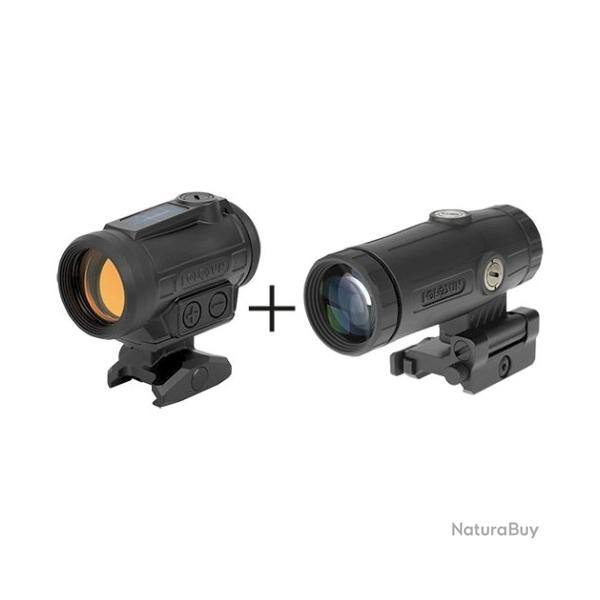 Pack viseur HOLOSUN aro evo + magnifier HM3X spr rticule rouge