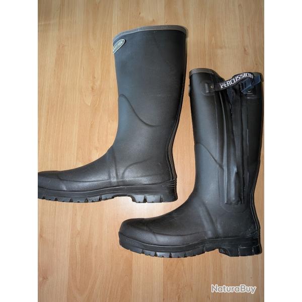 Bottes chaudes PERCUSSION Full Zip Rambouillet - Pointure 45