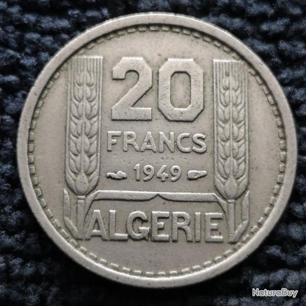 Monnaie Alg�rie - 1949 - 20 francs Turin (Grade : TB) - ref N1472