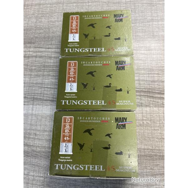 Lot de 30 cartouches Tungsteel 45 grs CAL 12/89