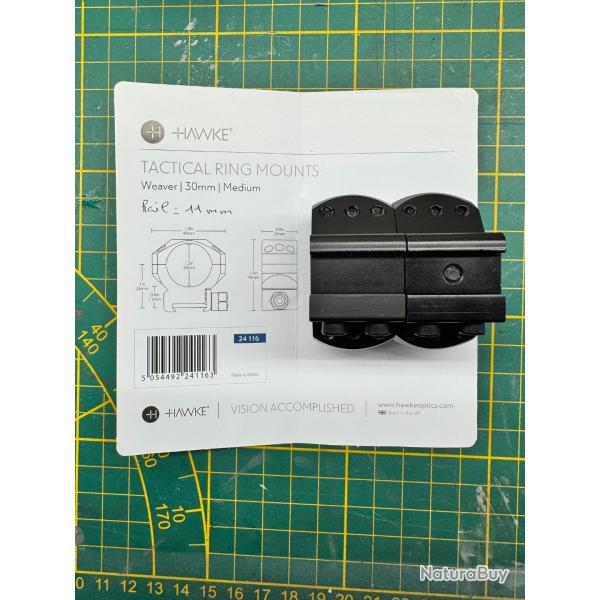 Colliers HAWKE TACTICAL diam 30 mm rail 11 mm