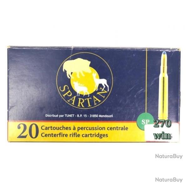 Cartouches SPARTAN calibre 270 WIN 150grs 9.70g SP x20