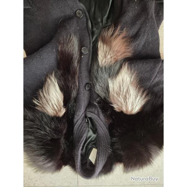 Manteau col fourrure