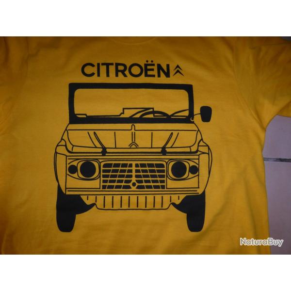 DESTOCKAGE : tee shirt CITROEN MEHARI ( taille M ) girasol 185 grs