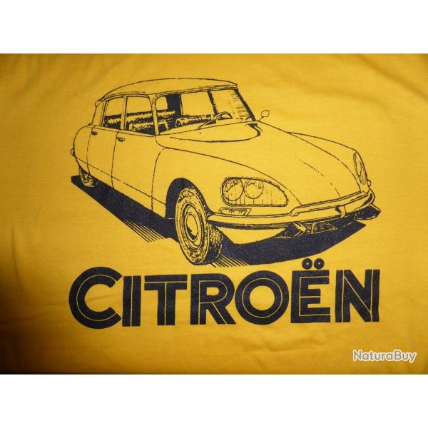 DESTOCKAGE : tee shirt CITROEN DS 20 21 23 ( taille S M ) girasol 185 grs