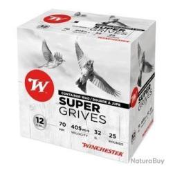 Cartouches SUPER GRIVES CALIBRE 12/70 32G n&deg;7-1/2 bj x25