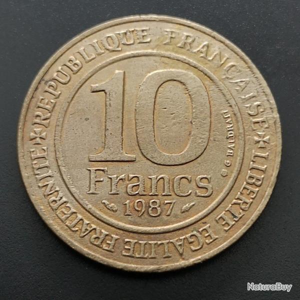 Monnaie France - 1987 - 10 francs Mill�naire cap�tien (Grade : AB) - Ref N0528