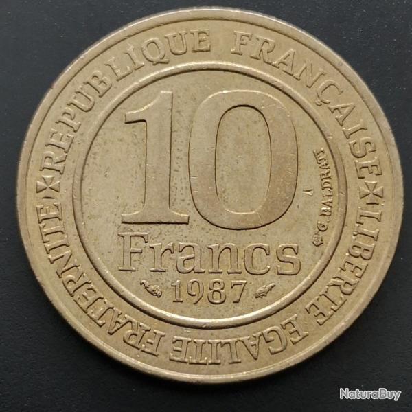Monnaie France - 1987 - 10 francs Mill�naire cap�tien (Grade : SUP) - ref N0541
