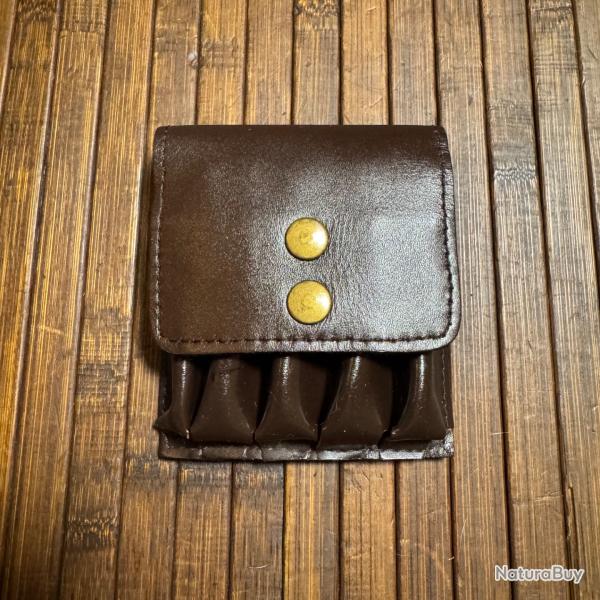 CARTOUCHI�RE DE CEINTURE EN CUIR MARRON GRANDE CHASSE