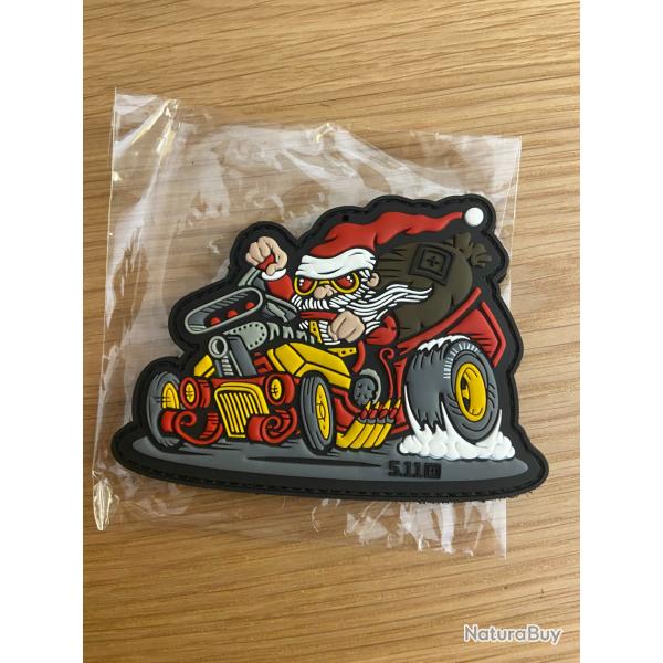 �cusson 5.11 Tactical Patch p�re No�l Velcro rouge marron jaune gris PVC Neuf