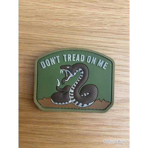 cusson Don't Tread On Me Patch Serpent Velcro kaki marron vert PVC