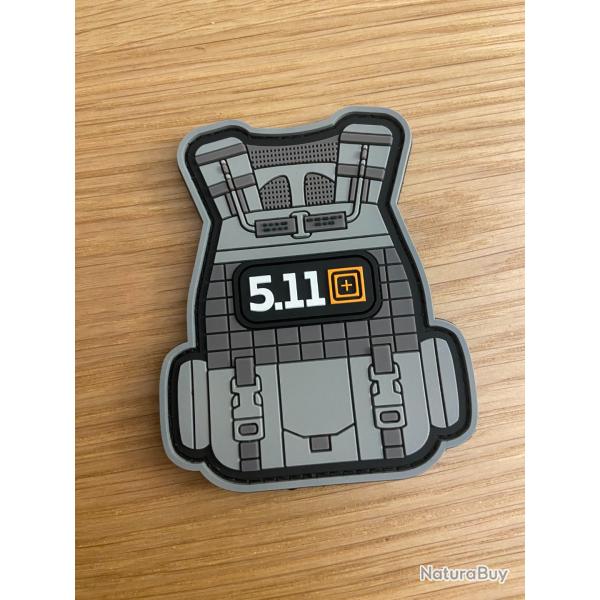 cusson 5.11 Tactical Patch Sac Tactique Velcro gris PVC Neuf