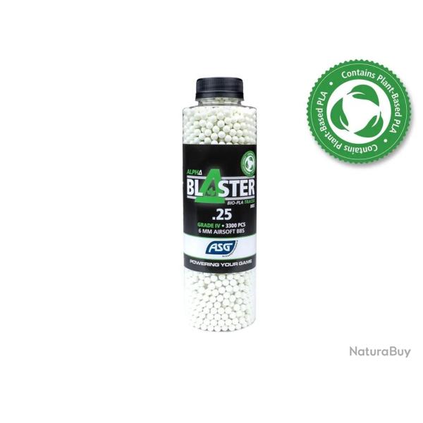 Bouteille Alpha Blaster Bio Tracante verte de 3300 Billes (ASG) 0.25