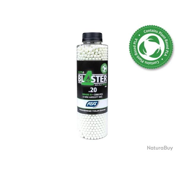 Bouteille Alpha Blaster Bio Tracante verte de 3300 Billes (ASG) 0.20
